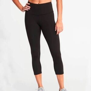 Old Navy Elevate Go-Dry High-Rise Crop Leggings | XL | Black